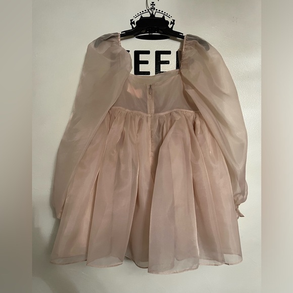 Selkie | Lt Pink Sparrow L/S Puff Dress Size Med - Picture 4 of 7